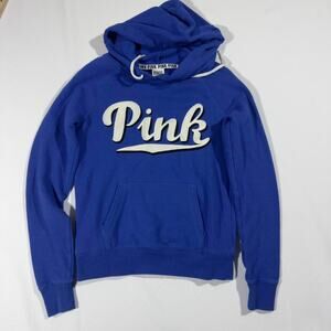 Victoria's Secret PINK Royal Blue Pullover Hoodie Graphic XS